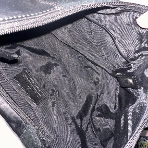 NWOT Etienne Aigner Black Leather & Suede Hobo Shoulder Bag Purse Y2K - Picture 10 of 11